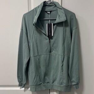 Green Quarter-Zip Pullover